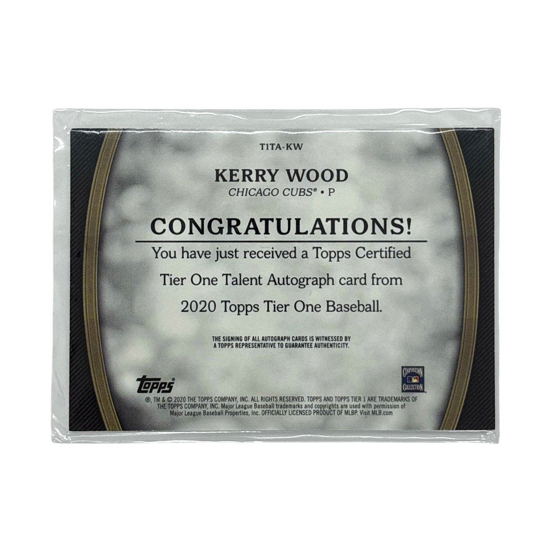TOPPS MLBカード TIER ONE KERRY WOOD CHICAGO CUBS 186/299 #T1TA-KW 中古 IT1