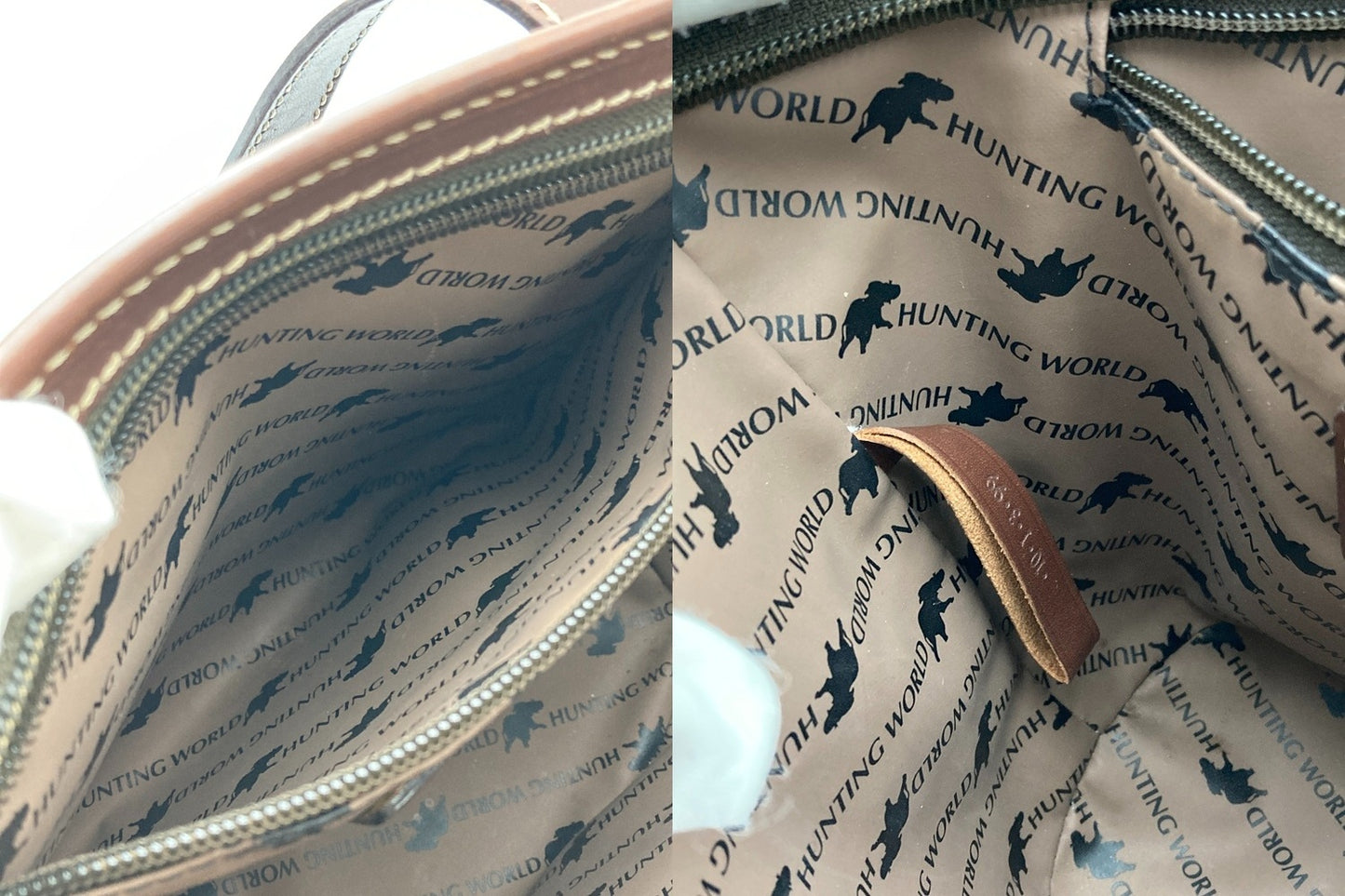 HUNTING WORLD ハンティングワールド キャンバス×レザー ミニトートバッグ 中古 D4