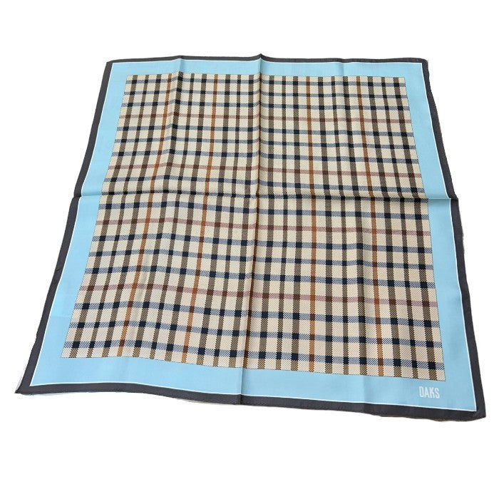 DAKS ダックス 絹 100% スカーフ チェック レディース シルク 服飾 小物 おしゃれ 中古 W4