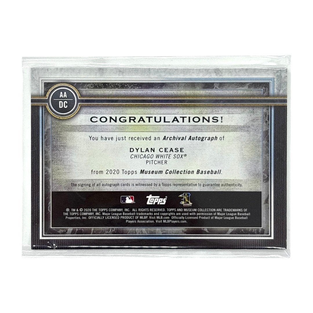 TOPPS MLBカード MUSEUM COLLECTION DYLAN CEASE CHICAGO WHITE SOX 227/299 #AA-DC 中古 IT1