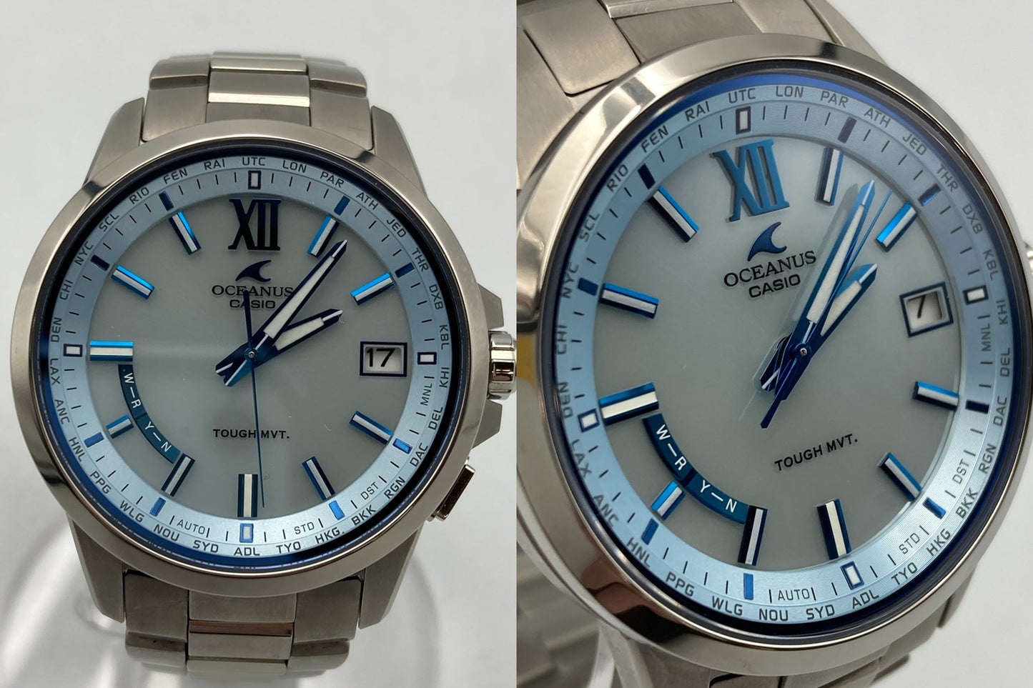 CASIO カシオ OCEANUS オシアナス 3hands model スマートアクセス搭載 腕時計 OCW-T150-2AJF 中古 D4