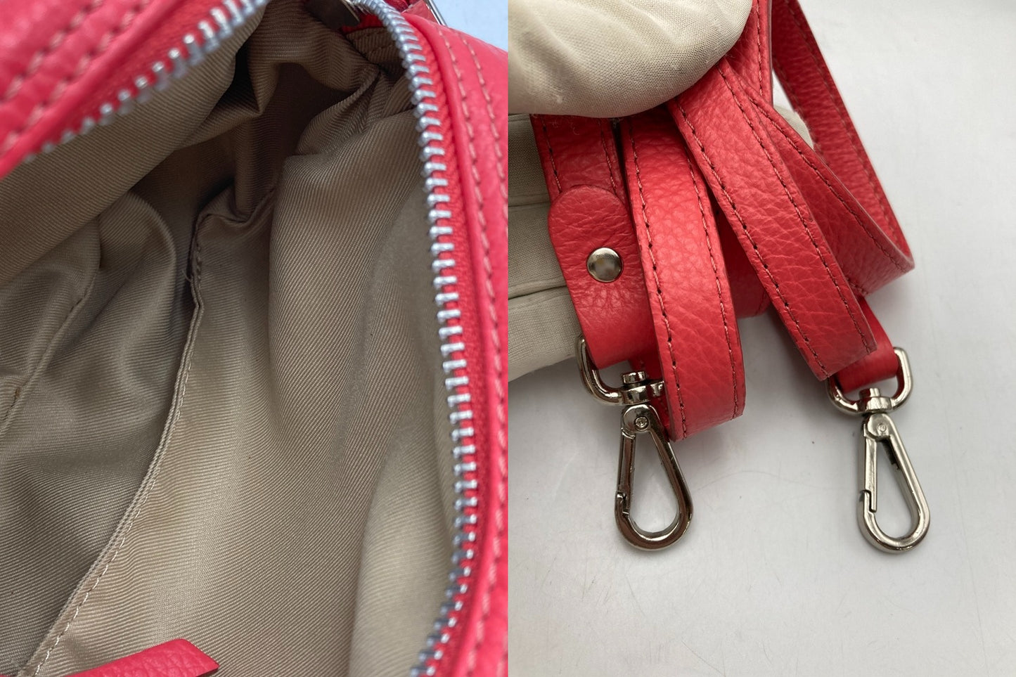 GIANNI CHIARINI ジャンニ キアリーニ レザー 3WAY ショルダーバッグ ピンク 中古 D4