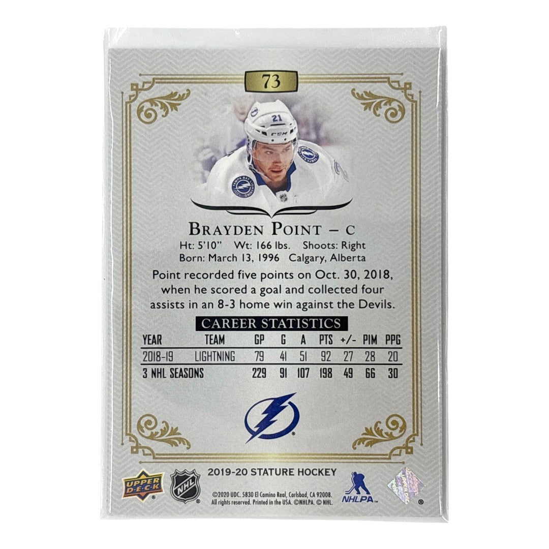 UPPER DECK NHLカード STATURE BRAYDEN POINT LIGHTNING 24/35 #73 中古 IT1