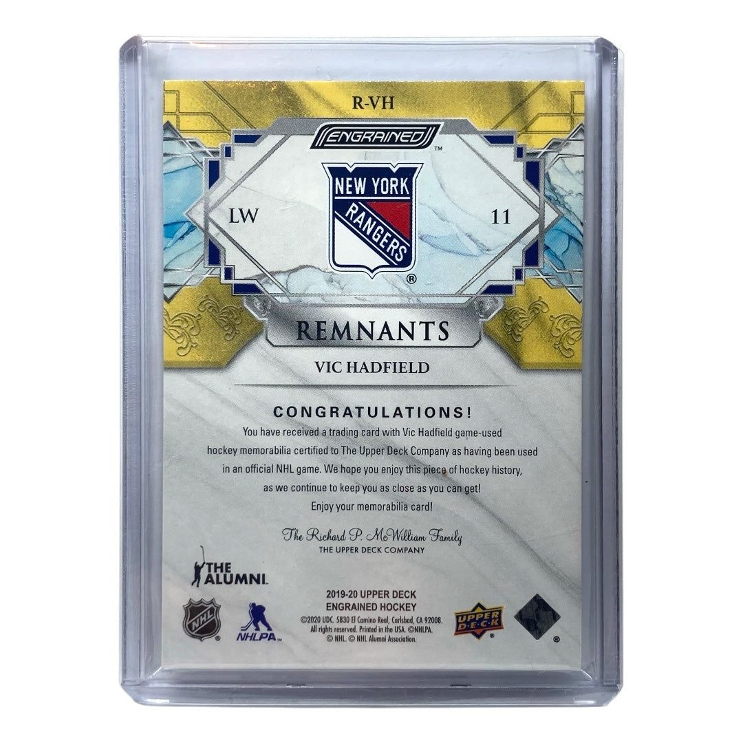 UPPER DECK NHLカード ENGRAINED VIC HADFIELD RANGERS 056/100 #R-VH 中古 IT2