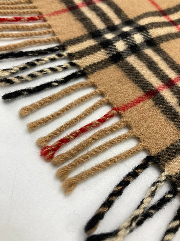 Burberry's バーバリーズ 英国製 ノバチェック マフラー ウール100% 中古 D4