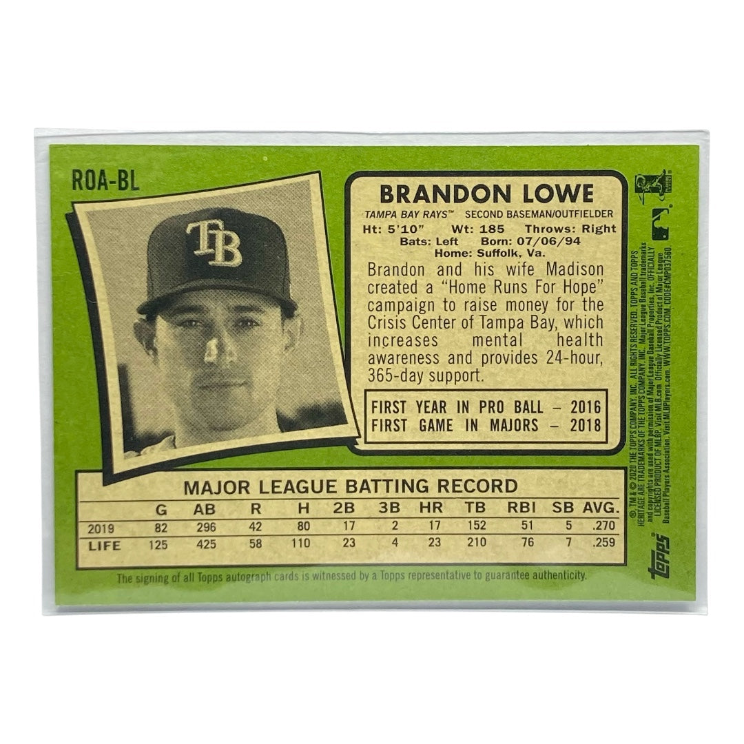 TOPPS MLBカード HERITAGE BRANDON LOWE RAYS #ROA-BL 中古 IT2