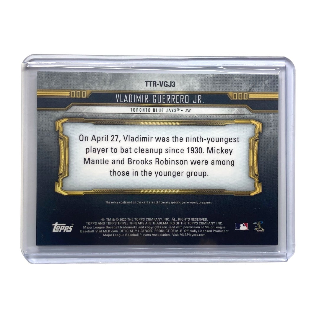TOPPS MLBカード TRIPLE THREADS VLADIMIR GUERRERO JR. BLUE JAYS 09/27 #TTR-VGJ3 中古 IT2