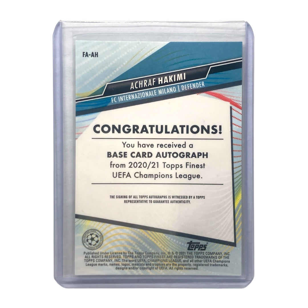 TOPPS サッカーカード FINEST ACHRAF HAKIMI INTERNAZIONALE #FA-AH 中古 IT2