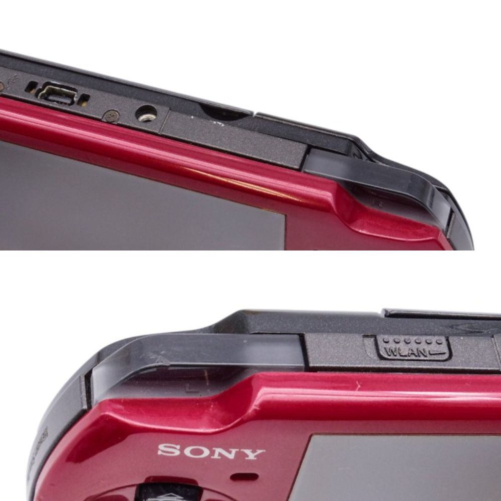 バッテリーなし SONY SCE PSP プレイステーションポータブル ブラック/レッド PSP-3000 本体 中古 a1