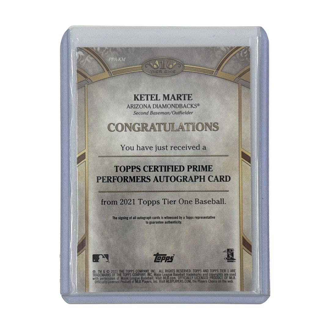 TOPPS MLBカード TIER ONE KETEL MARTE ARIZONA DIAMONDBACKS 10/10 #PPA-KM 中古 IT1