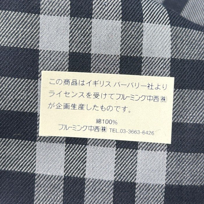 未使用品 BURBERRY バーバリー ハンカチ 2枚 セット チェック柄 ブラウン ネイビー レディース おしゃれ 中古 W4