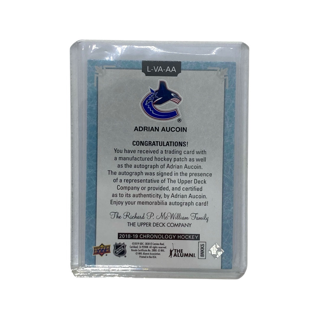 UPPER DECK NHLカード CHRONOLOGY ADRIAN AUCOIN VANCOUVER CANUCKS 12/20 #L-VA-AA 中古 IT2