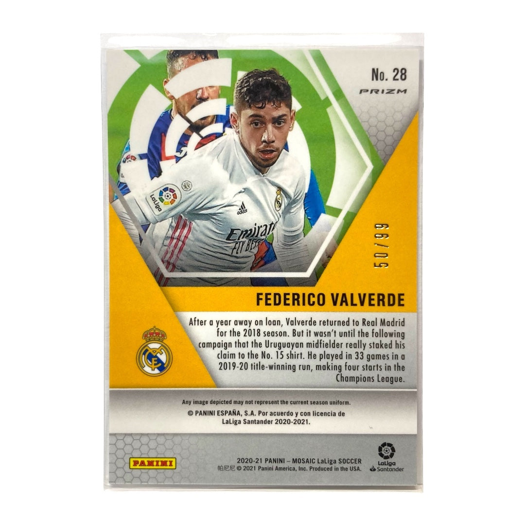 PANINI サッカーカード MOSAIC LALIGA PRIZM FEDERICO VALVERDE REAL MADRID 50/99 #28 中古 IT2