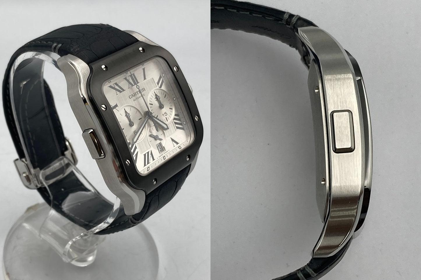 Cartier サントス ドゥ カルティエ クロノグラフ XL WSSA0017 自動巻 腕時計 中古 D4