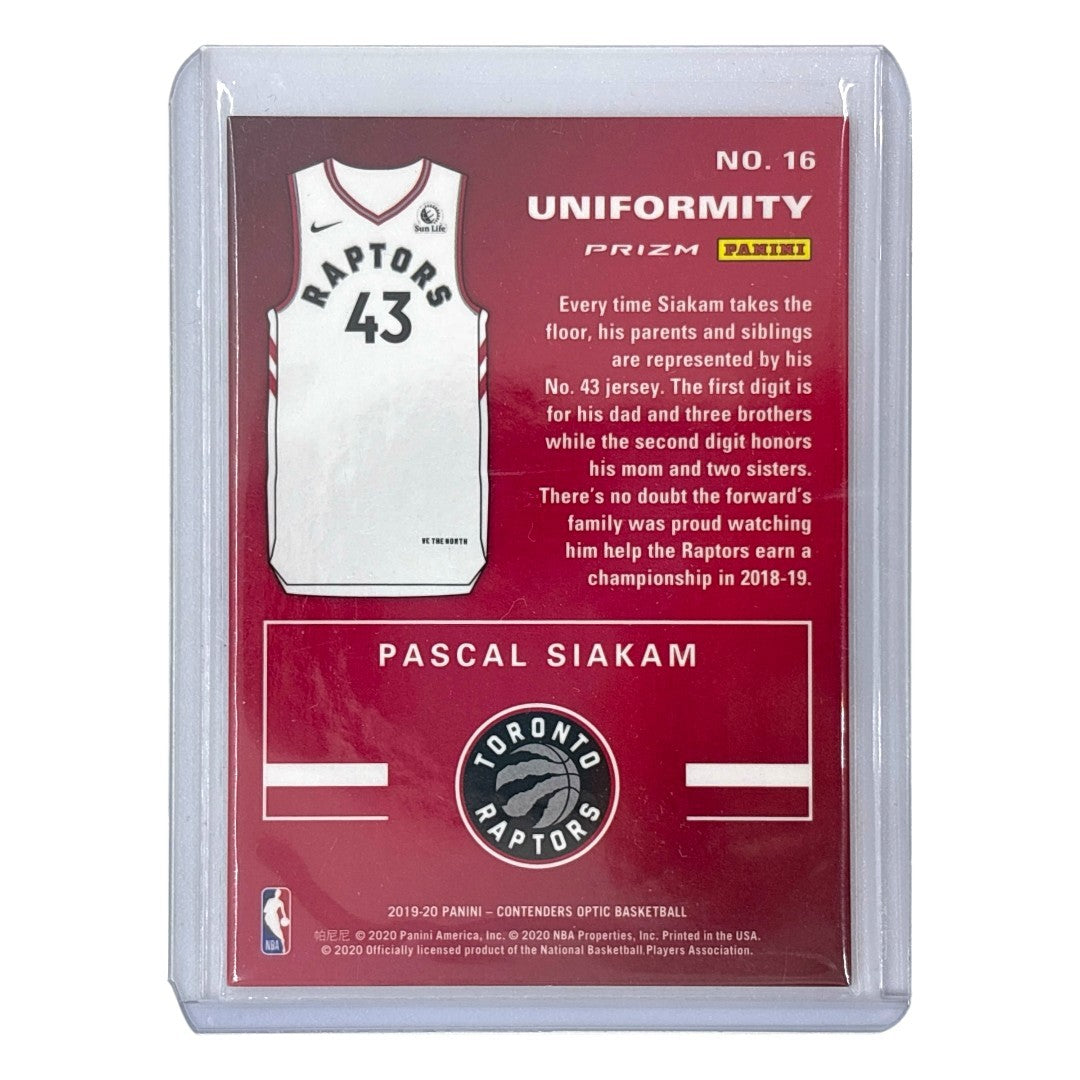 PANINI NBAカード CONTENDERS OPTIC PRIZM PASCAL SIAKAM TORONTO RAPTORS #16 中古 IT1