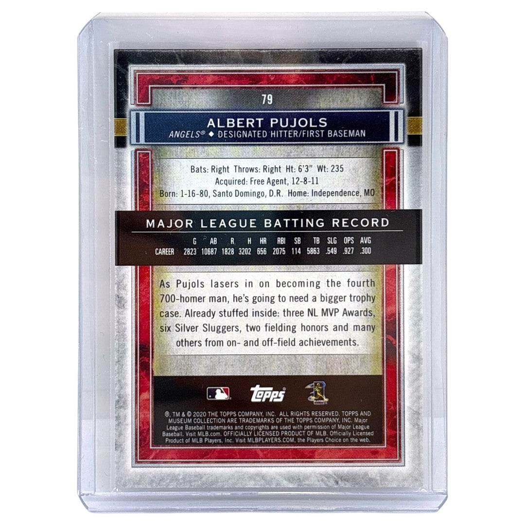 TOPPS MLBカード MUSEUM COLLECTION ALBERT PUJOLS ANGELS /99 #79 中古 IT1