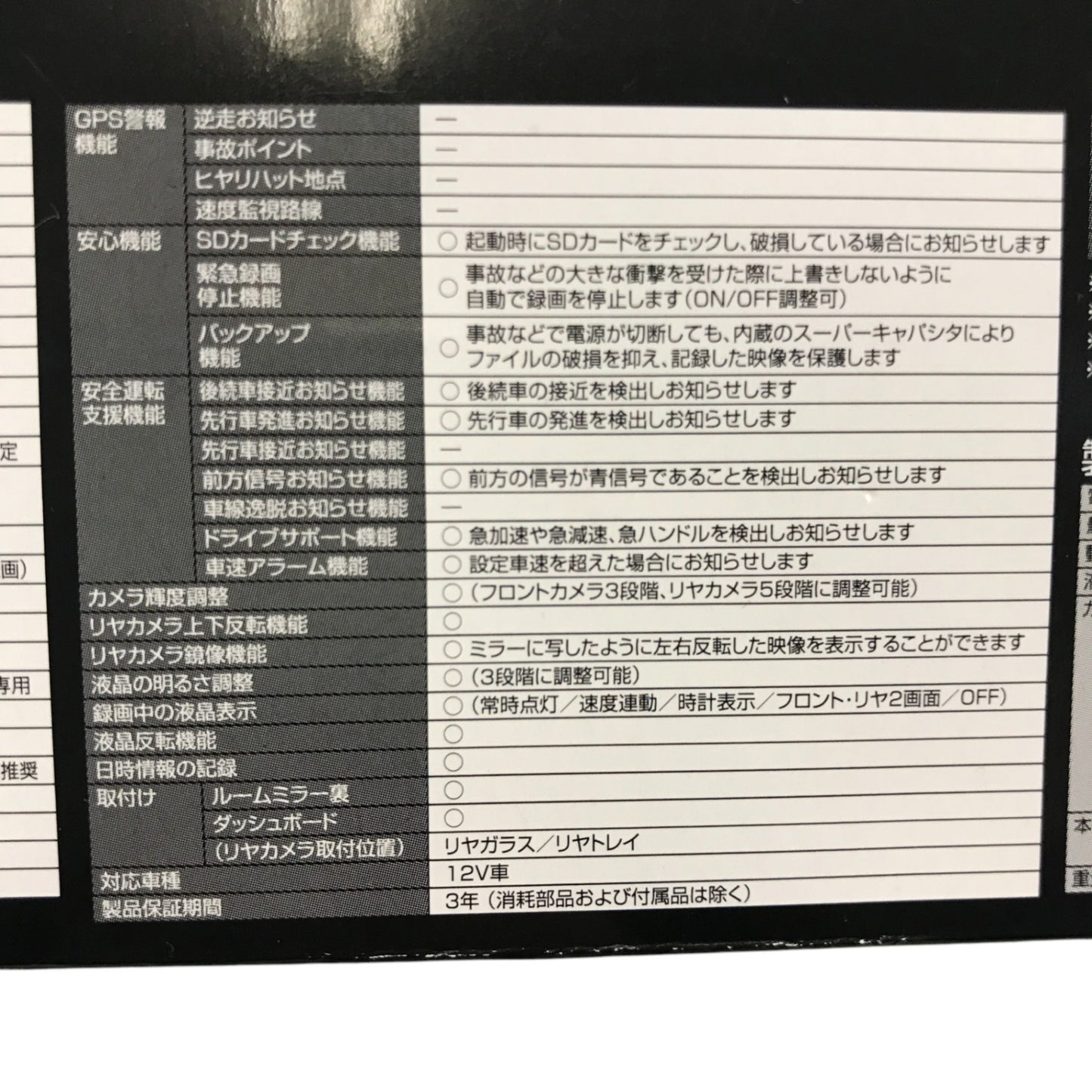 コムテック ドライブレコーダー ZDR035 前後2カメラ 前後200万画素 FullHD GPS搭載 後続車両接近お知らせ機能搭載 安全運転支援機能搭載 常時録画 衝撃録画 高速起動 中古 Y1
