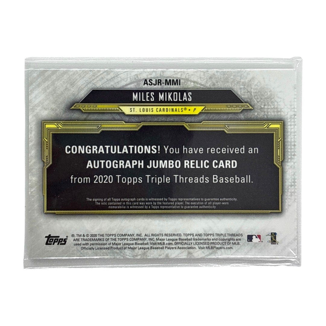 TOPPS MLBカード TRIPLE THREADS MILES MIKOLAS ST. LOUIS CARDINALS 63/75 #ASJR-MMI 中古 IT1