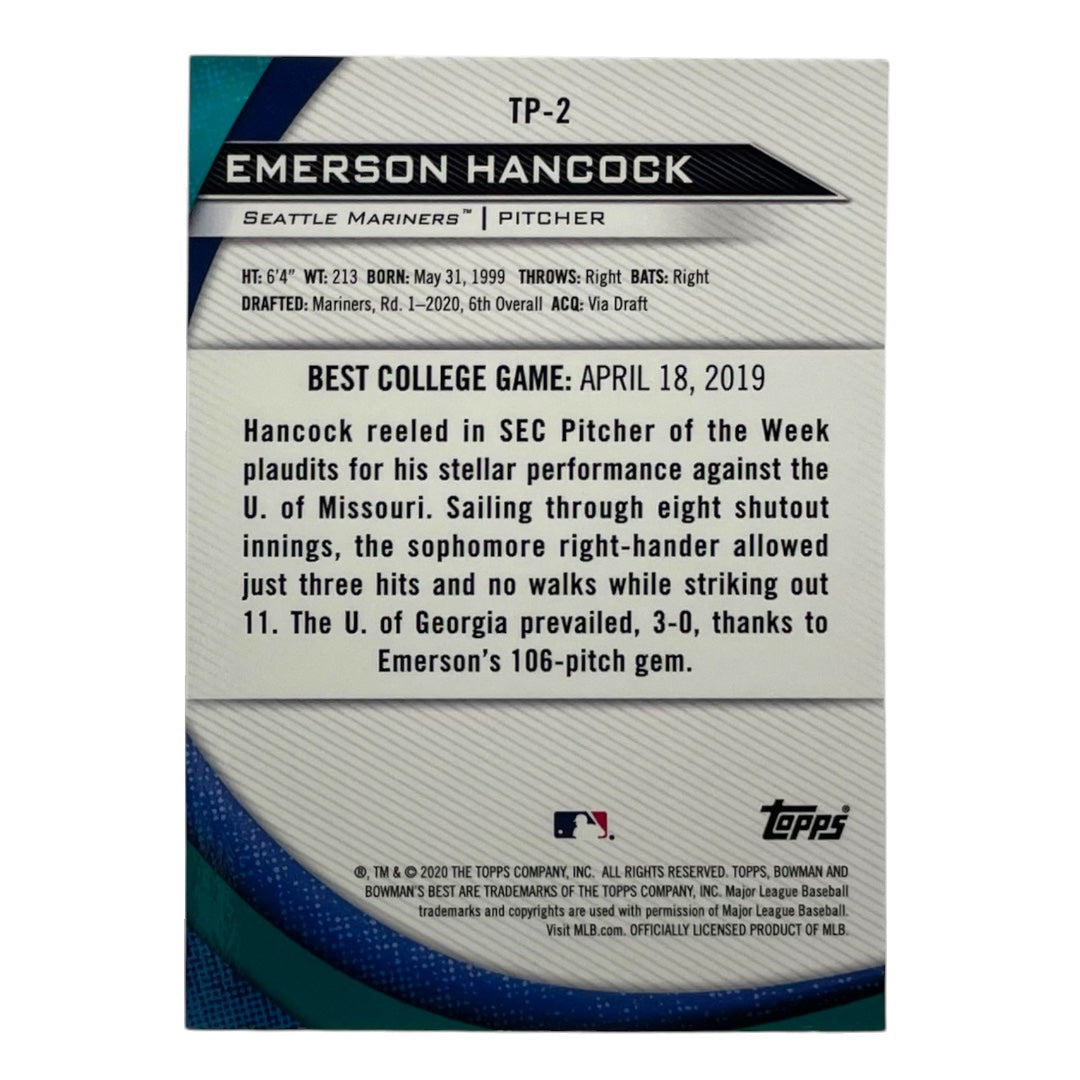 TOPPS MLBカード BOWMAN'S BEST EMERSON HANCOCK SEATTLE MARINERS /99 #TP-2 中古 IT2