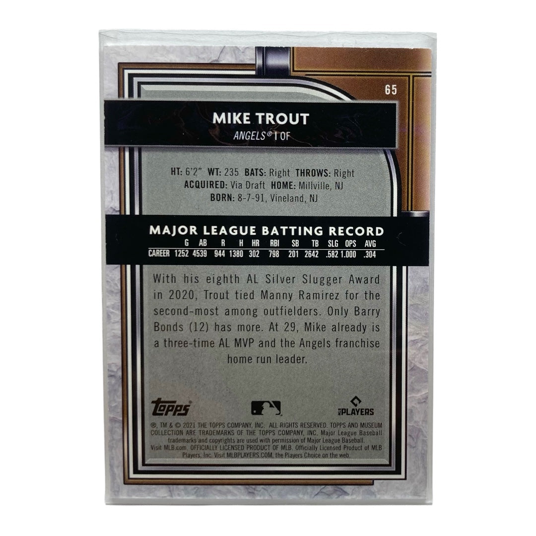 TOPPS MLBカード MUSEUM COLLECTION MIKE TROUT ANGELS 42/99 #65 中古 IT2