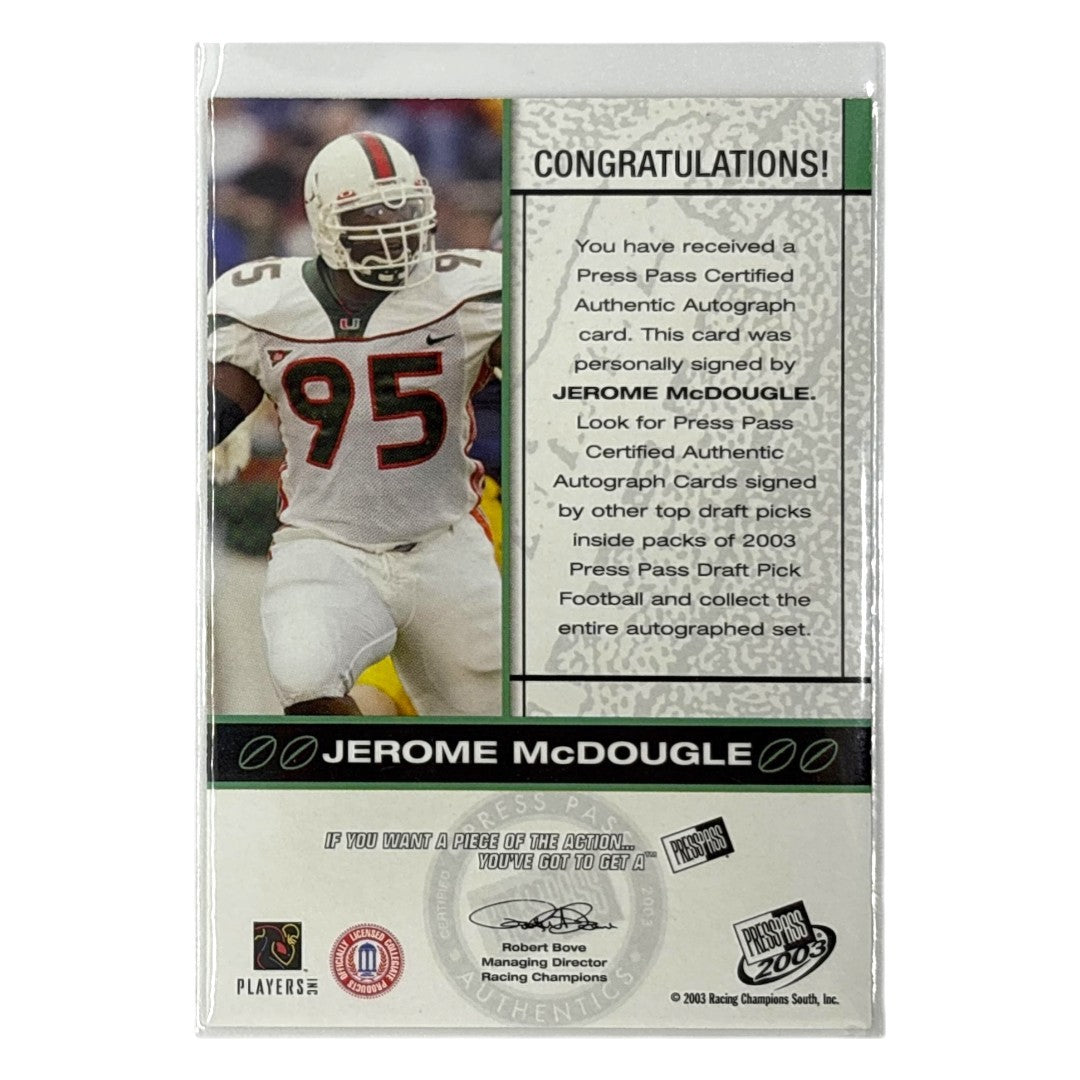 PRESS PASS NFLカード JEROME McDOUGLE 中古 IT1