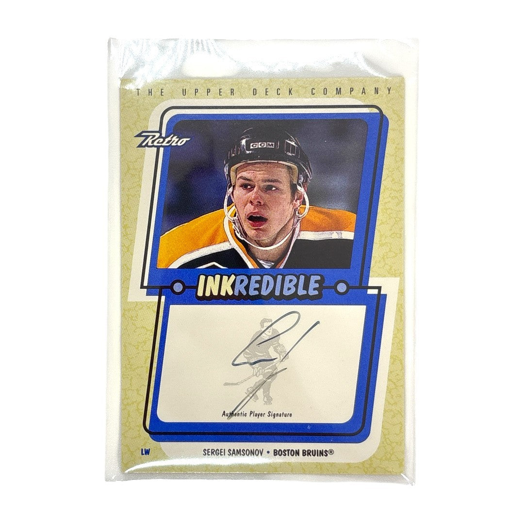 UPPER DECK NHLカード RETRO INKREDIBLE SERGEI SAMSONOV BOSTON BRUINS #SS 中古 IT1