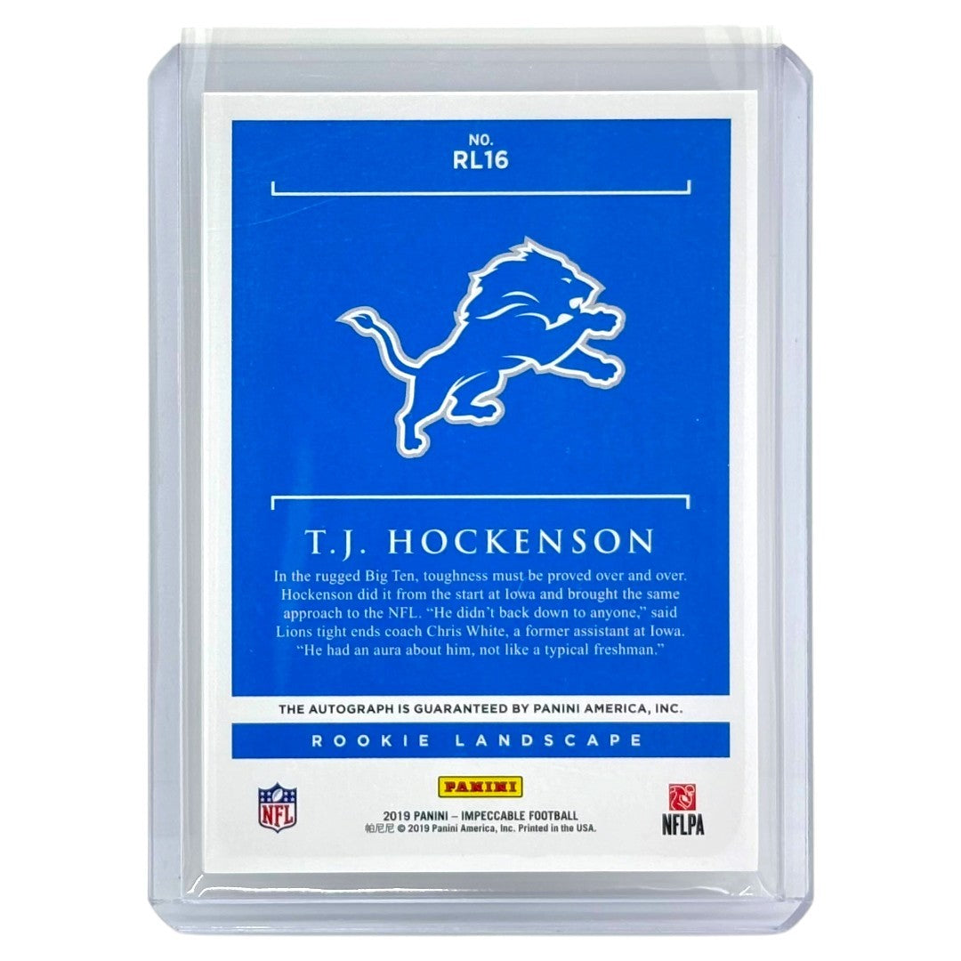 PANINI NFLカード IMPECCABLE T.J. HOCKENSON DETROIT LIONS /75 #RL16 中古 IT1