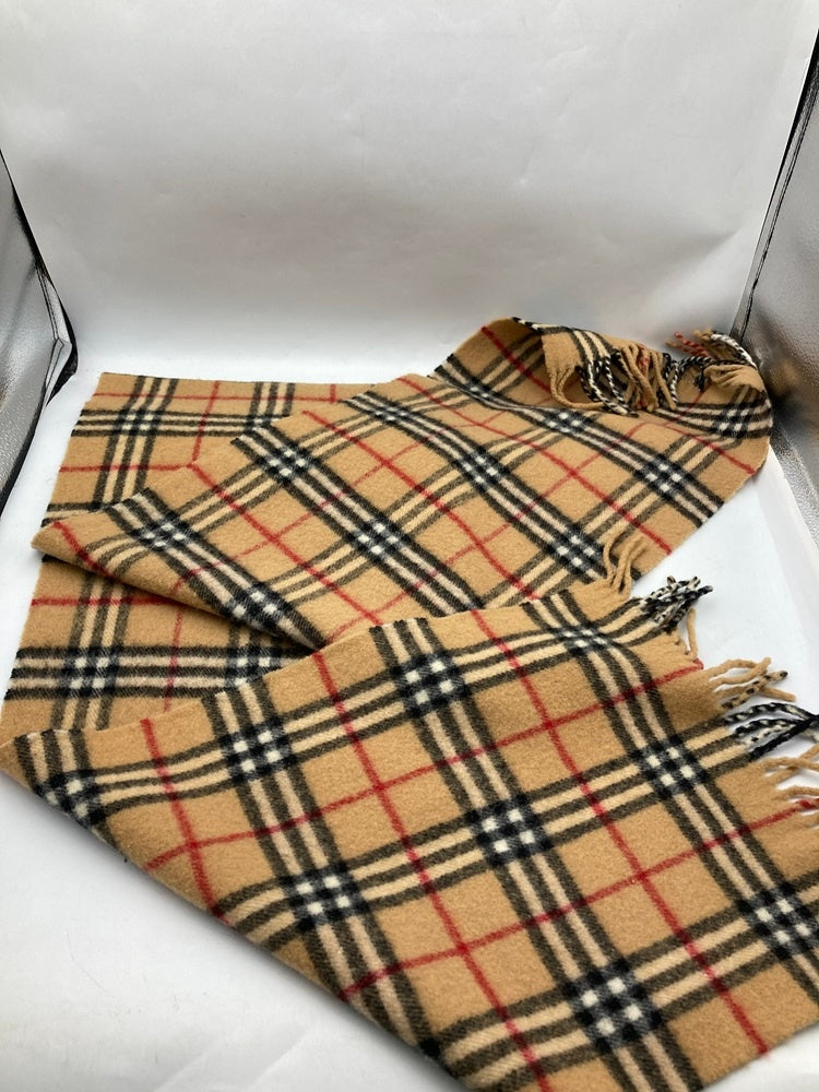 BURBERRY LONDON バーバリーロンドン 英国製 ノバチェック マフラー ウール100% 中古 4
