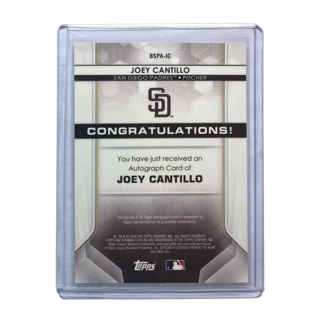 TOPPS MLBカード BOWMAN STERLING JOEY CANTILLO SAN DIEGO PADRES #BSPA-JC 中古 IT2
