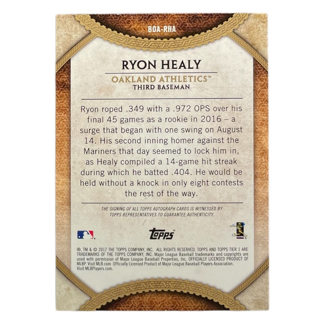 TOPPS MLBカード TIER 1 RYON HEALY OAKLAND ATHLETICS /300 #BOA-RHA 中古 IT2