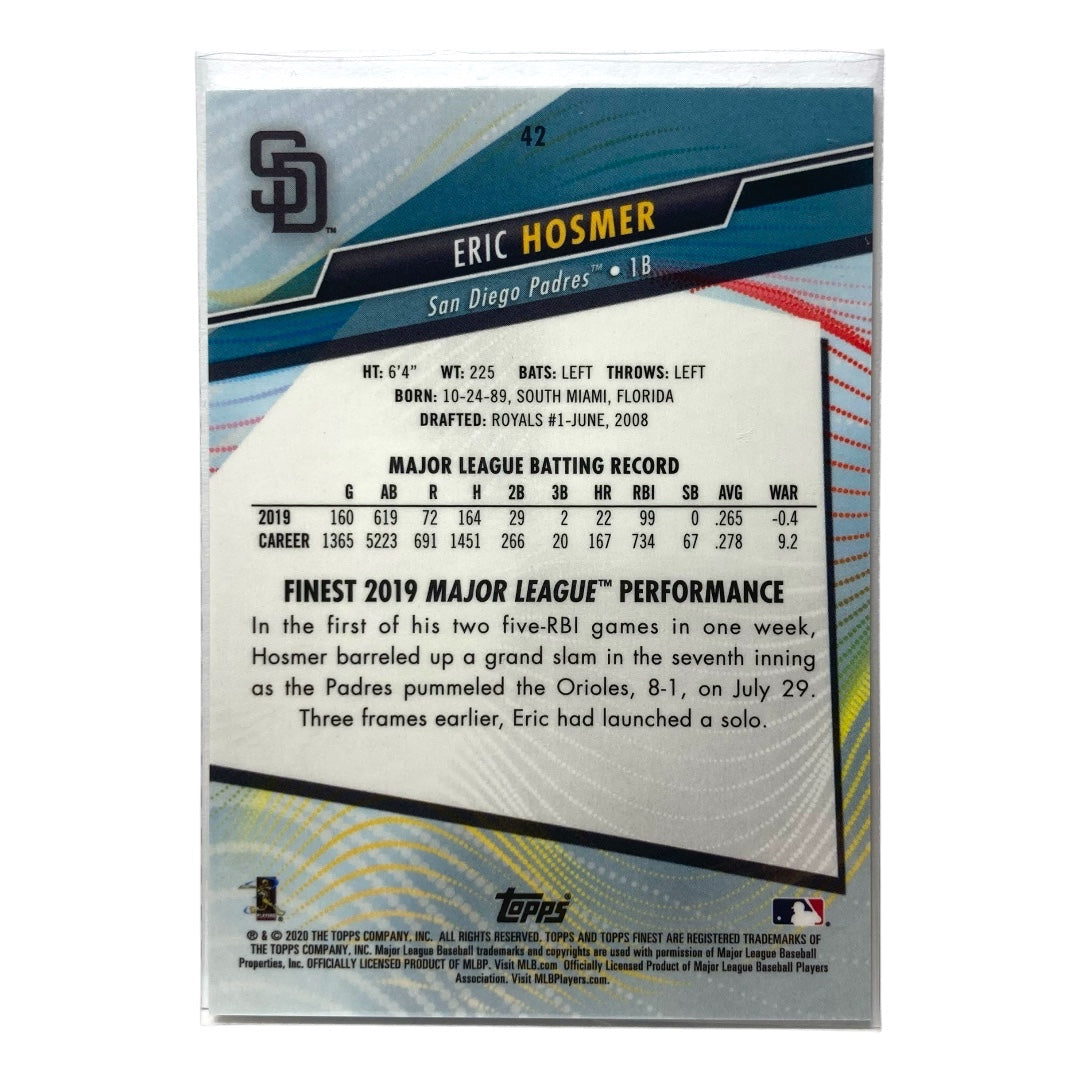 TOPPS MLBカード FINEST ERIC HOSMER PADRES 30/50 #42 中古 IT2