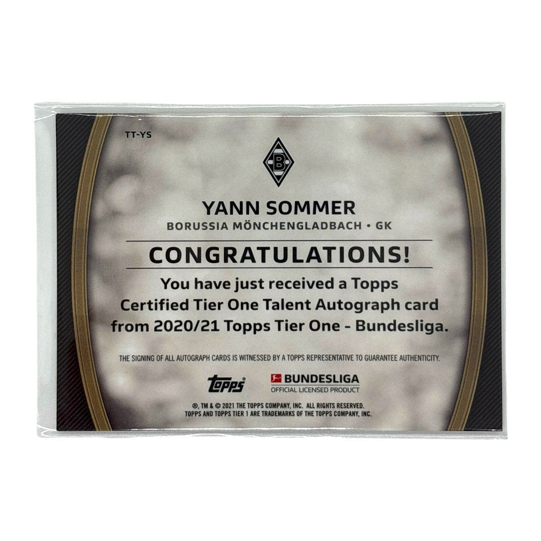 TOPPS サッカーカード TIER ONE YANN SOMMER BORUSSIA MONCHENGLADBACH 053/100 #TT-YS 中古 IT1