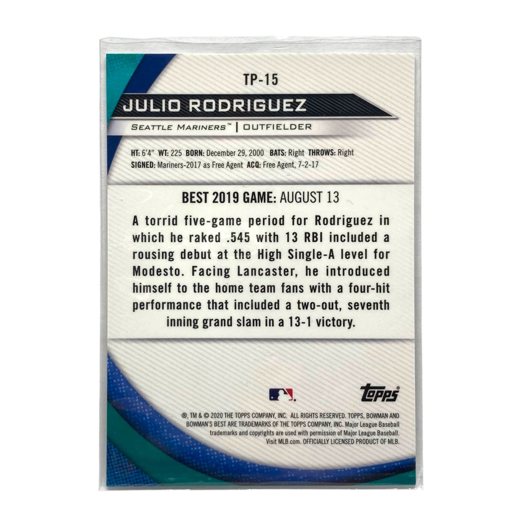 TOPPS MLBカード BOWMAN'S BEST JULIO RODRIGUEZ MARINERS #TP-15 中古 IT2