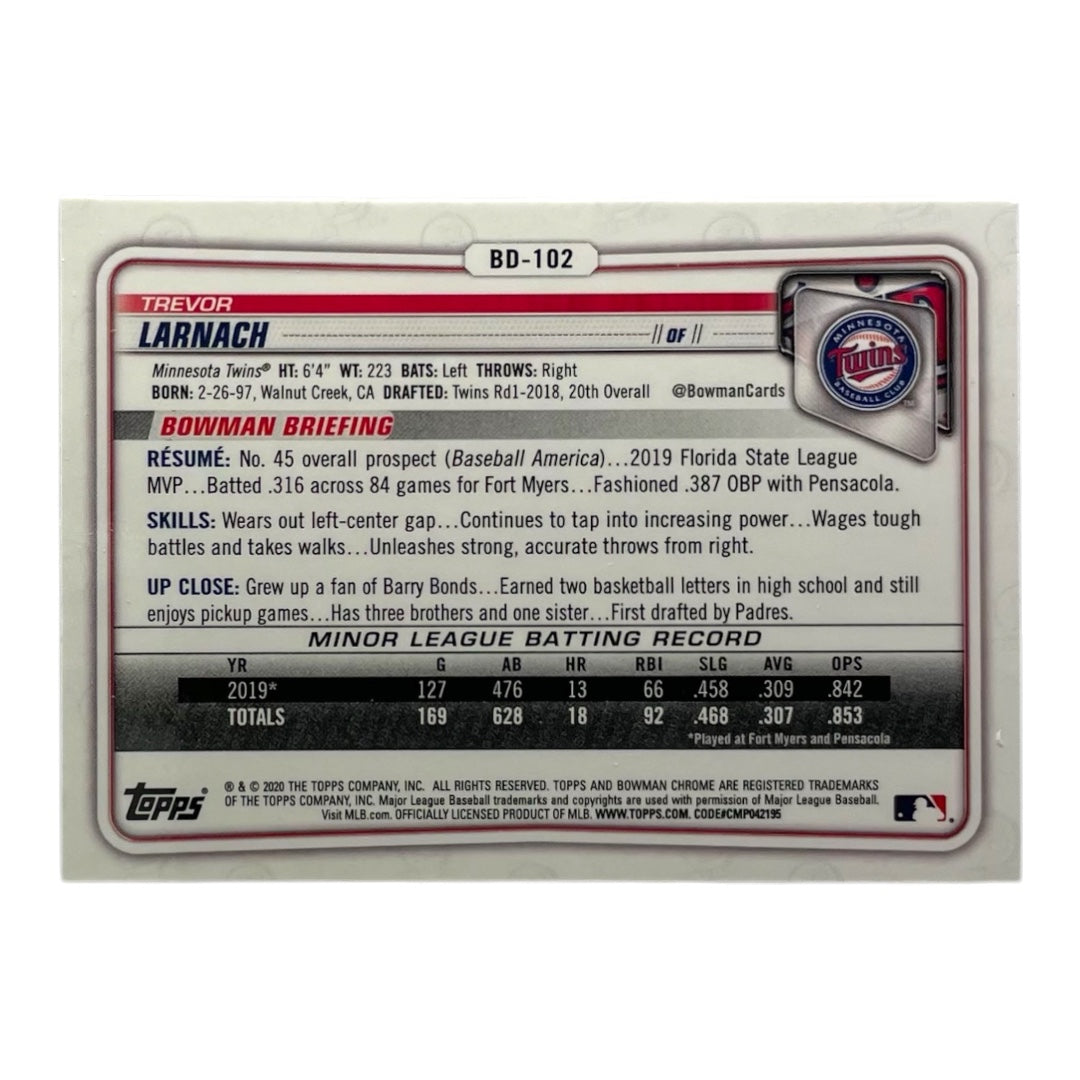 TOPPS MLBカード BOWMAN CHROME TREVOR LARNACH MINNESOTA TWINS #BD-102 中古 IT2