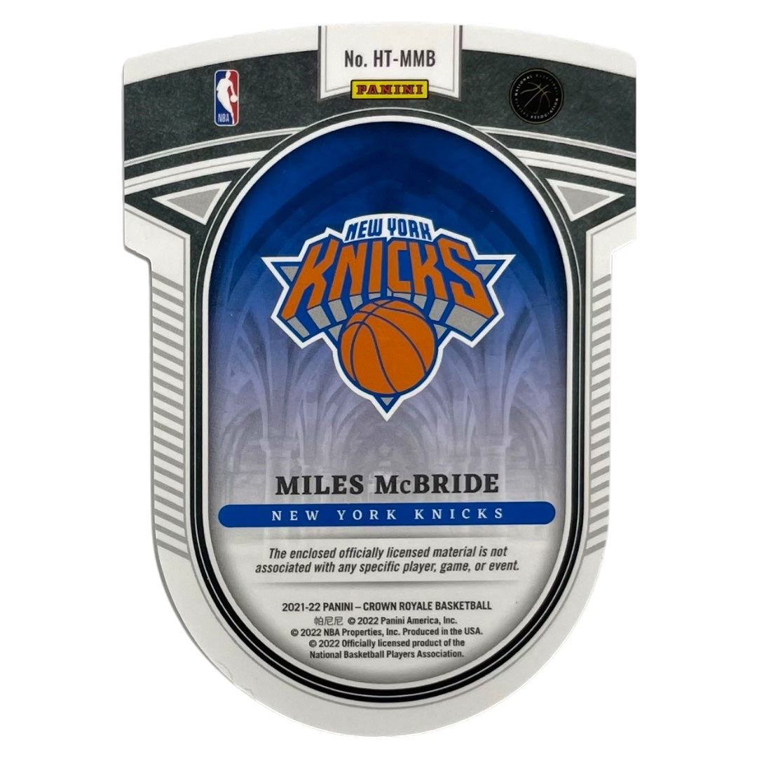 PANINI NBAカード CROWN ROYALE DIE CUT MILES MCBRIDE NEW YORK KNICKS #HT-MMB 中古 IT2