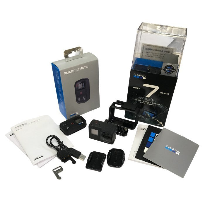 GoPro HERO7 BLACK アクションカメラ ブラック 4K/60P 防水 GPS タッチパネル 2型液晶 ウェアラブルカメラ ゴープロ 中古 T1