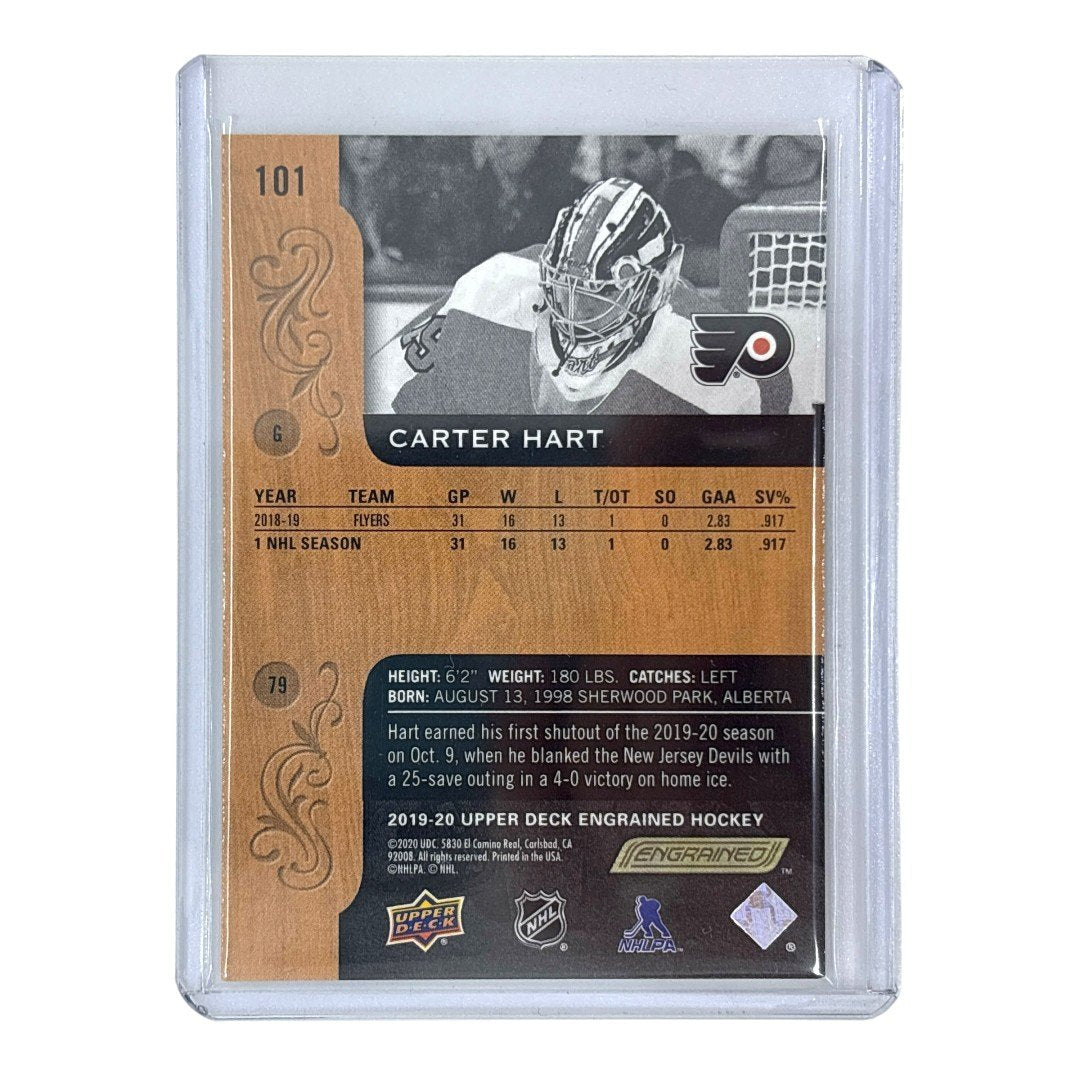 UPPER DECK NHLカード ENGRAINED CARTER HART FLYERS 085/299 #101 中古 IT1