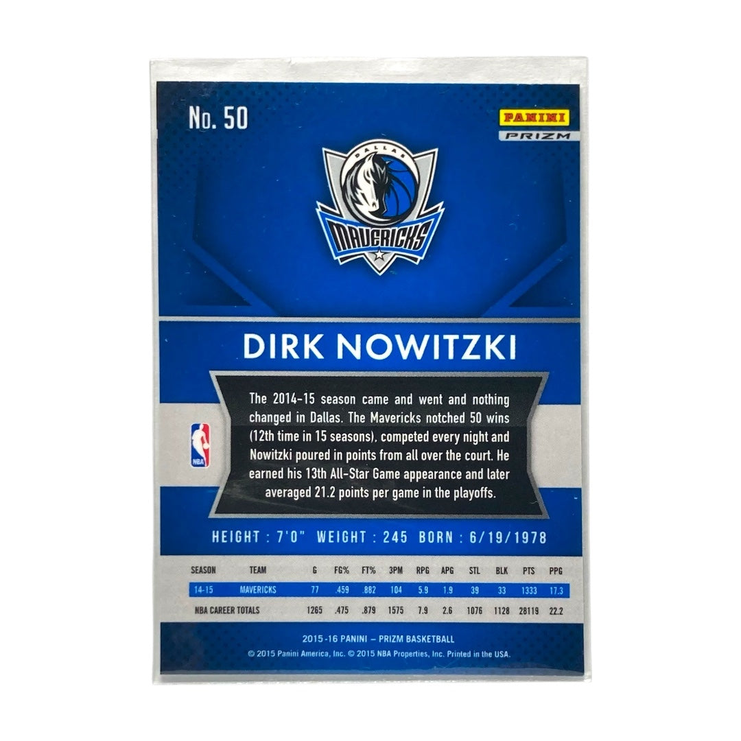PANINI NBAカード PRIZM DIRK NOWITZKI DALLAS MAVERICKS #50 中古 IT2