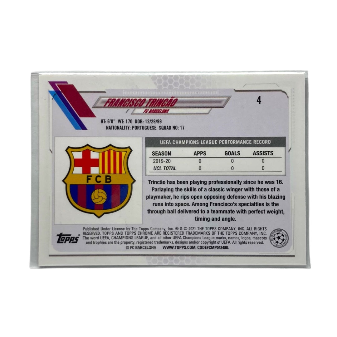 TOPPS サッカーカード CHROME FRANCISCO TRINCAO BARCELONA #4 中古 IT2