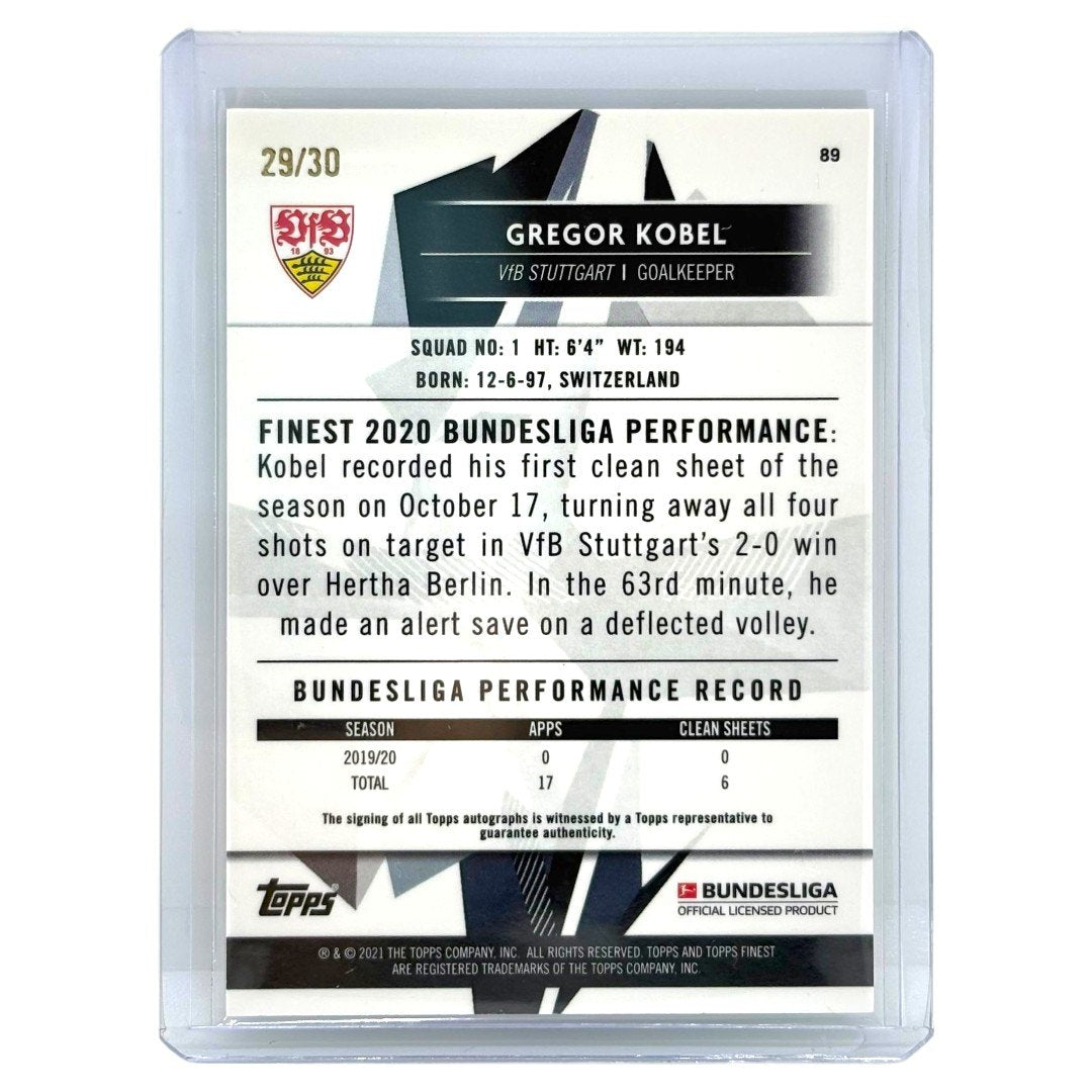 TOPPS サッカーカード FINEST GREGOR KOBEL STUTTGART /30 #89 中古 IT1