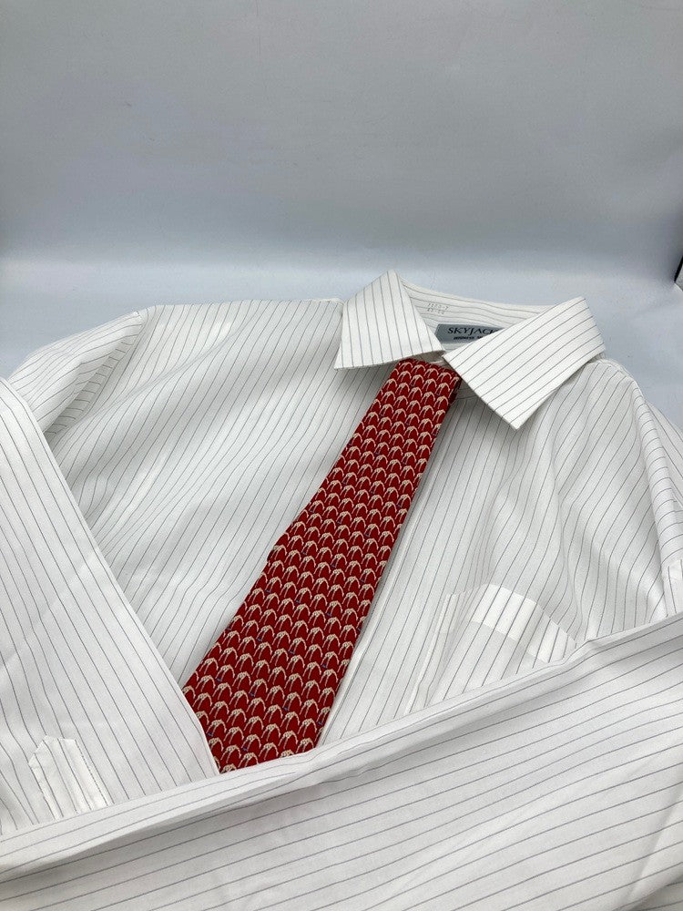 HUNTING WORLD ハンティングワールド キリン柄 ネクタイ シルク100% 中古 D4