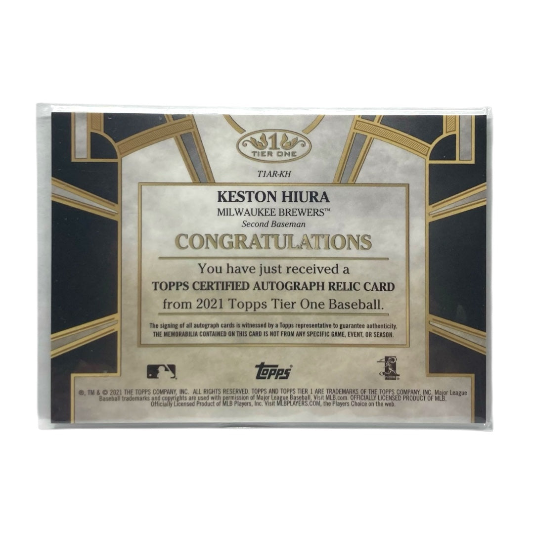 TOPPS MLBカード TIER 1 KESTON HIURA MILWAUKEE BREWERS /100 #T1AR-KH 中古 IT2