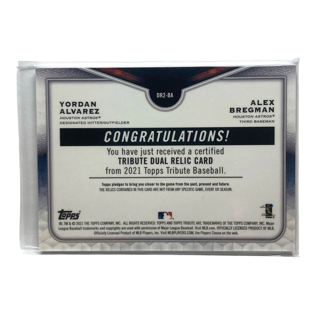 TOPPS MLBカード TRIBUTE YORDAN ALVAREZ ALEX BREGMAN ASTROS 15/99 #DR2-BA 中古 IT2