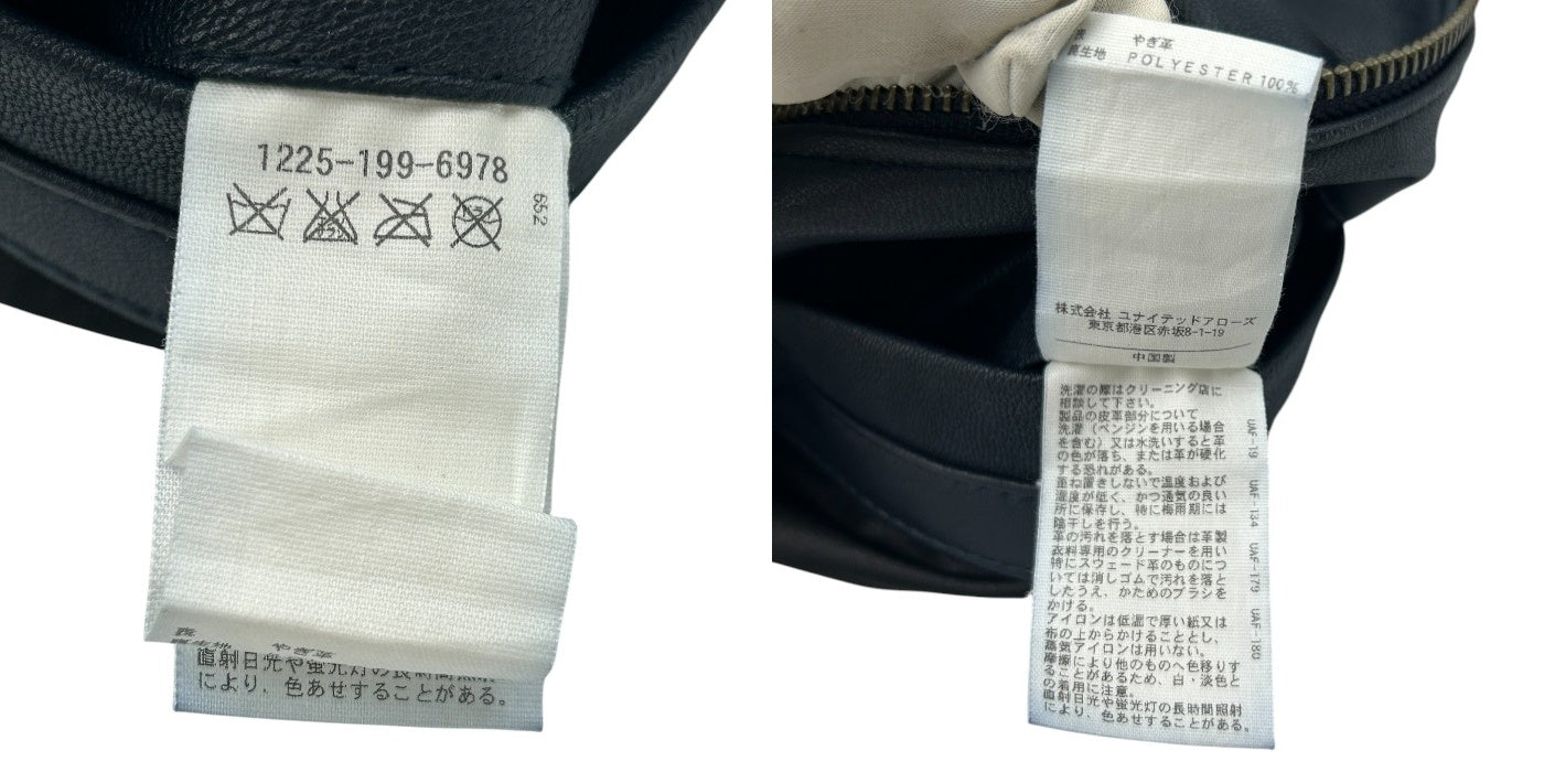 BEAUTY&YOUTH UNITED ARROWS シングルライダース ゴートレザージャケット メンズ M ビューティー&ユース ユナイテッドアローズ 山羊革 ブラック 秋 アウター 中古 W4