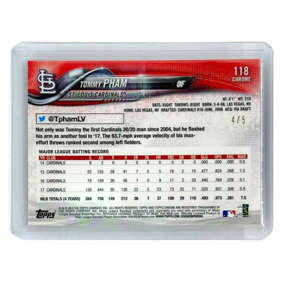 TOPPS MLBカード CHROME TOMMY PHAM ST. LOUIS CARDINALS /5 #118 中古 IT1