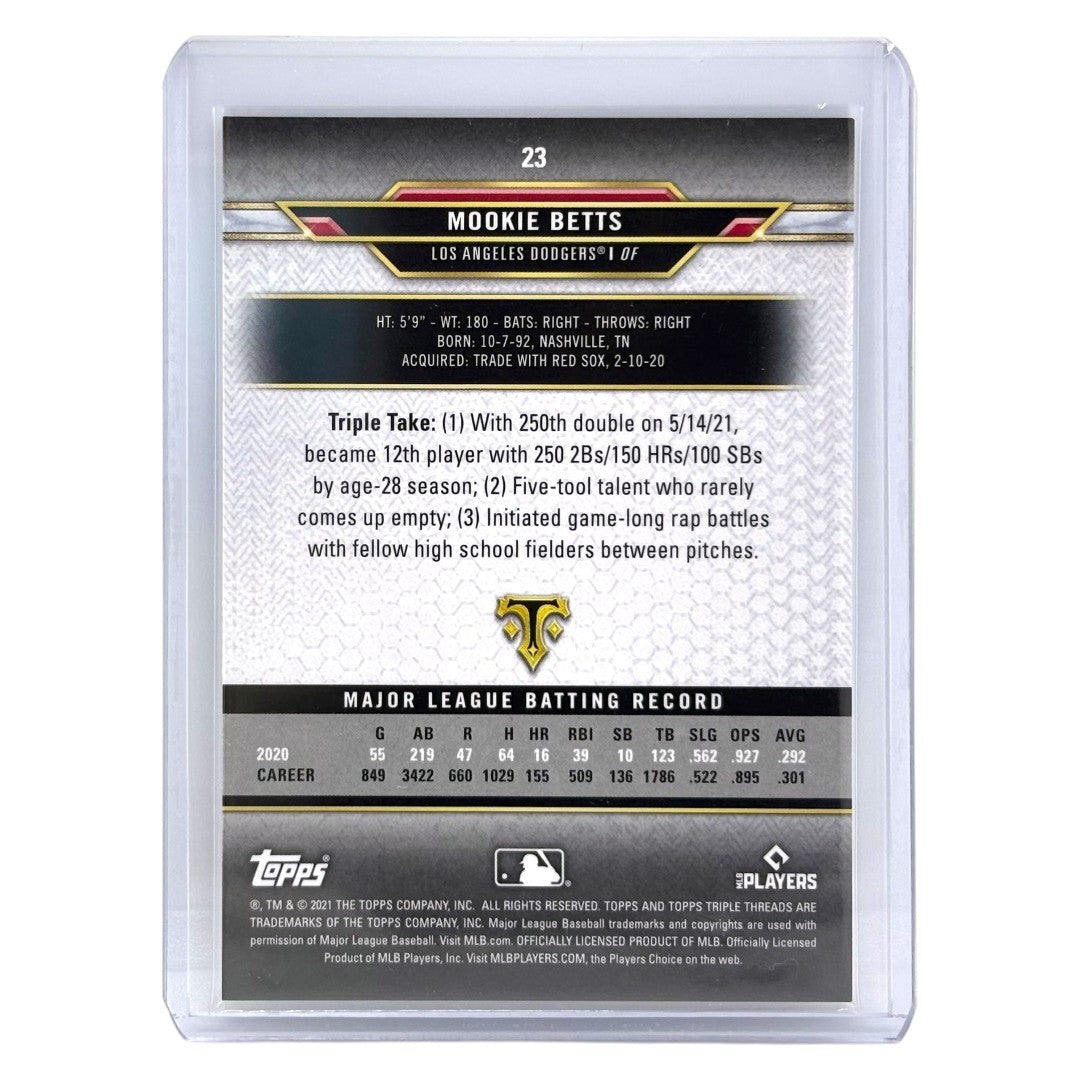TOPPS MLBカード TRIPLE THREADS MOOKIE BETTS LOS ANGELES DODGERS /25 #23 中古 IT1