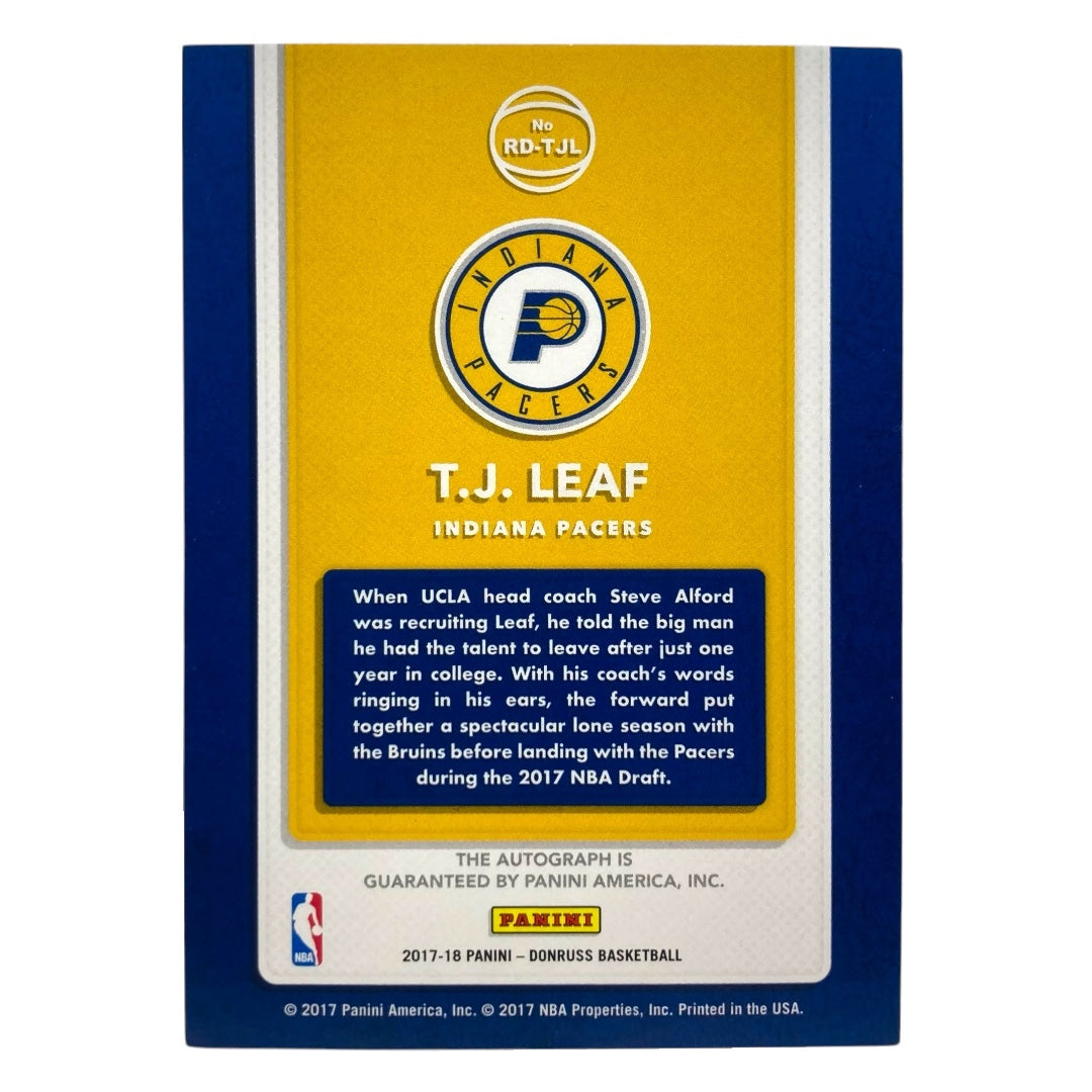 PANINI NBAカード DONRUSS T.J. LEAF PACERS 66/99 #RD-TJL 中古 IT2