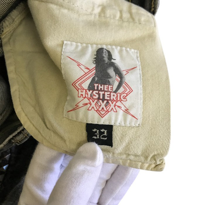 HYSTERIC GLAMOUR ヒステリックグラマー ジーンズ メンズ スタッズ ダメージ加工 32インチ デニム ボトムス カジュアル 中古 W1