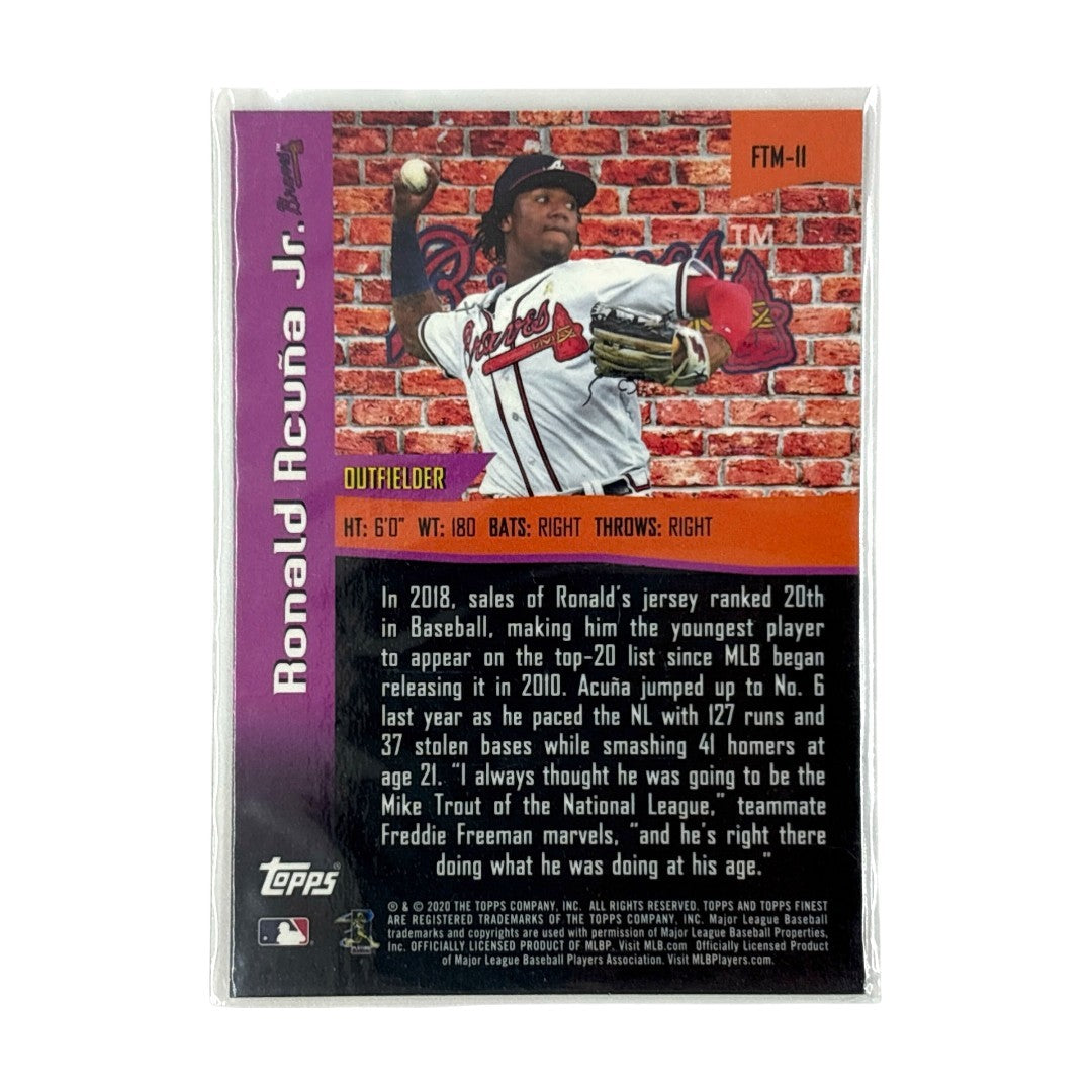 TOPPS MLBカード FINEST RONALD ACUNA JR. ATLANTA BRAVES #FTM-11 中古 IT1