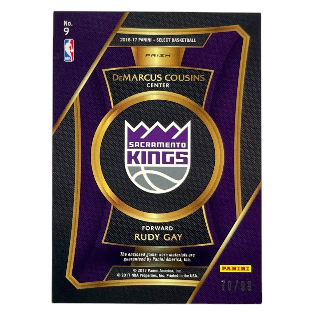 PANINI NBAカード SELECT PRIZM DEMARCUS COUSINS RUDY GAY KINGS /99 #9 中古 IT2